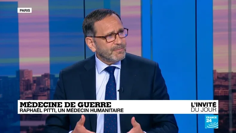 Interview médecin humanitaire sur France 24 à Paris.