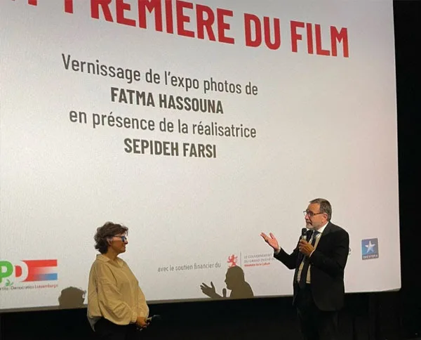 Présentation d’un film avec deux intervenants présents.